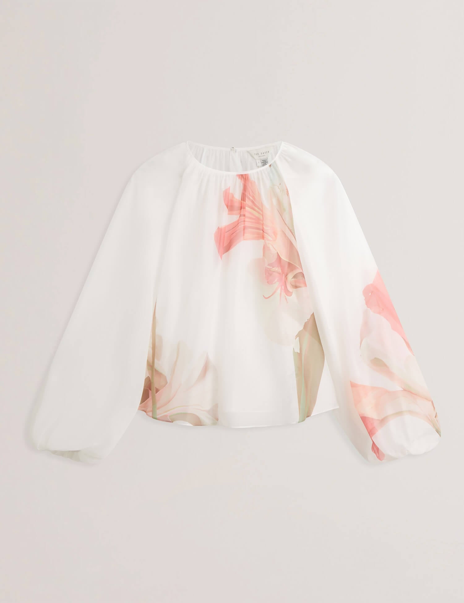 ted-baker-naisten-pusero-eriana-organza-puff-sleeve-blouse-valkopohjainen-kuosi-4