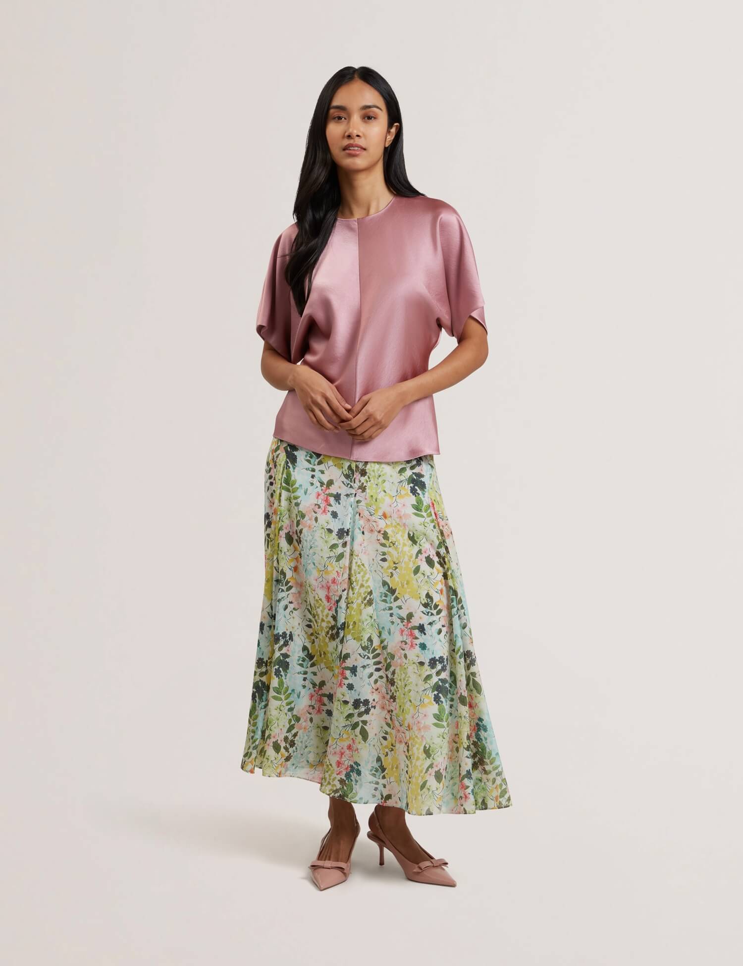ted-baker-naisten-pusero-marada-slouch-sleeve-waisted-top-vaaleanpunainen-3
