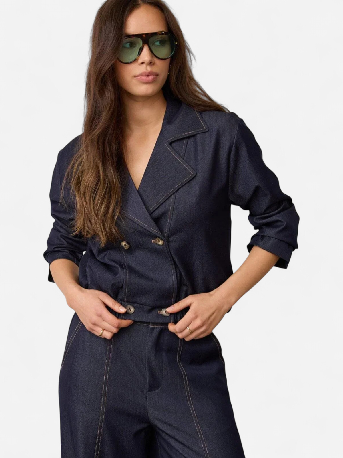 TERRYCC BOUBLE BREASTED BLAZER TUMMANSININEN - Kekäle.fi