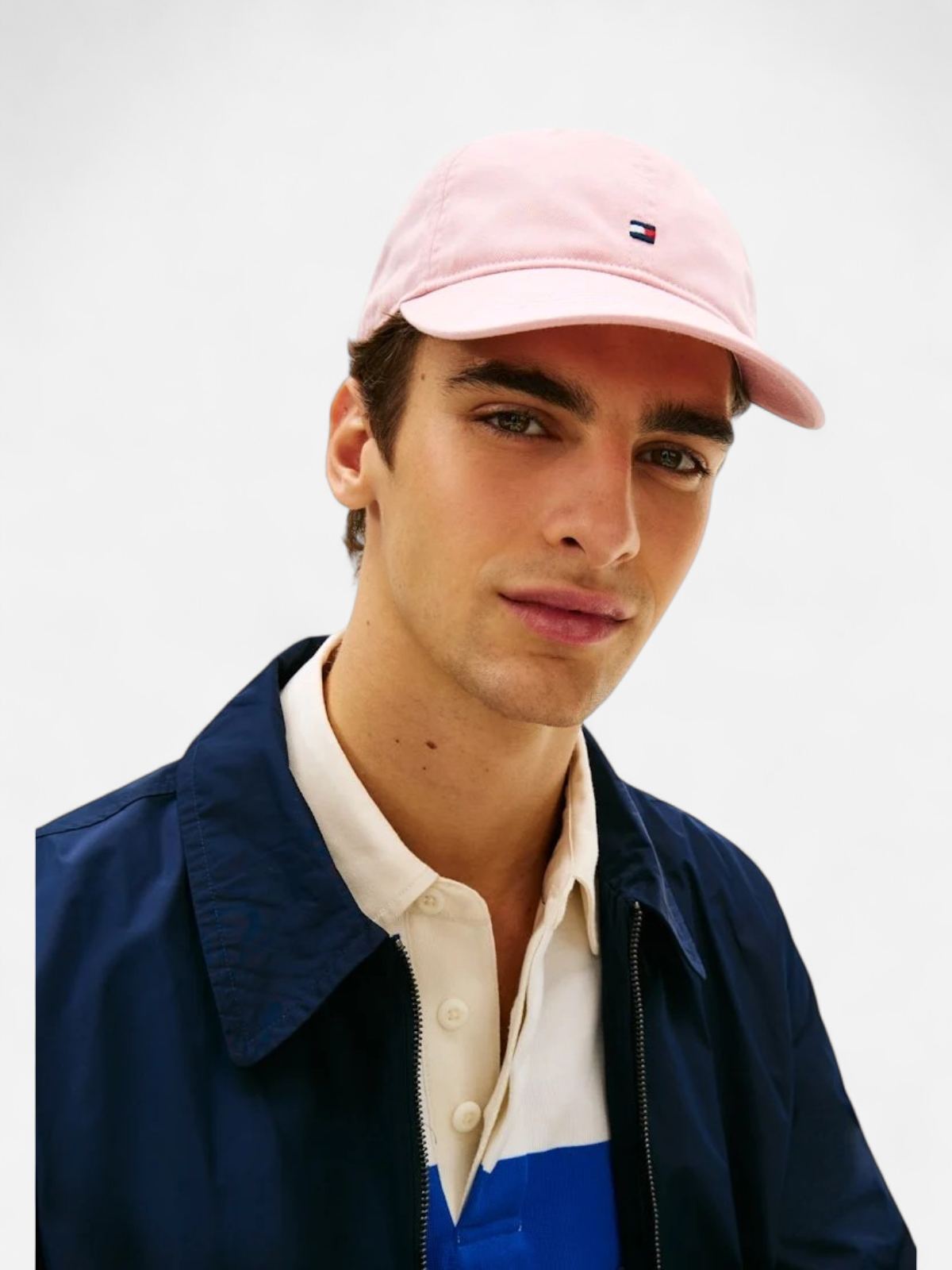 Tommy Hilfiger unisex lippis TH Flag Soft 6 Panel Cap, vaaleanpunainen - Kekäle.fi