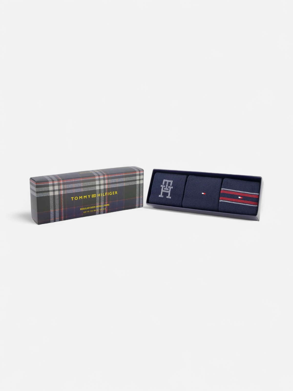 Tommy Hilfiger miesten sukat Monogram Stripe, tummansininen - Kekäle.fi