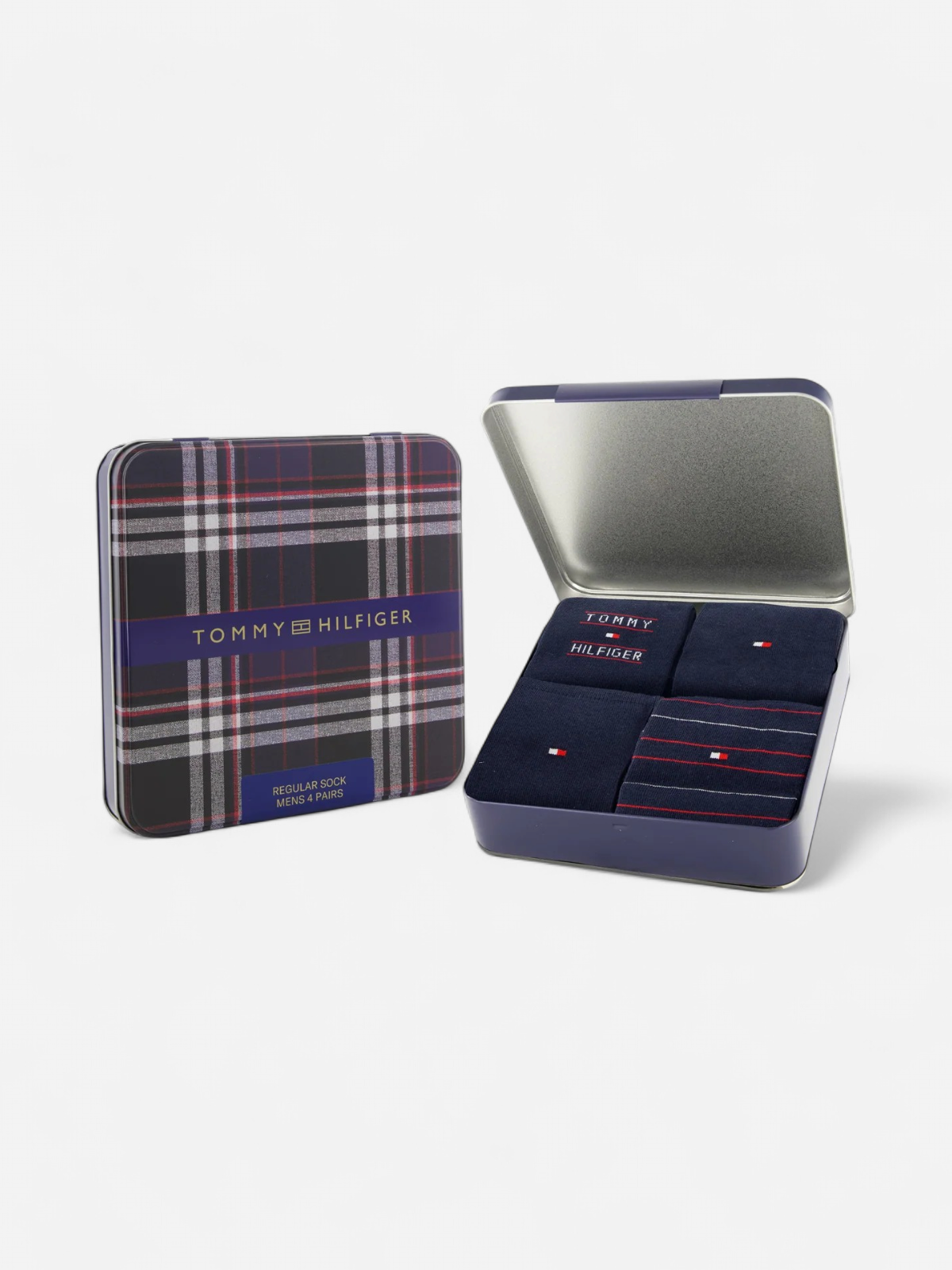 Tommy Hilfiger miesten sukat Giftbox Tommy Stripe, tummansininen - Kekäle.fi
