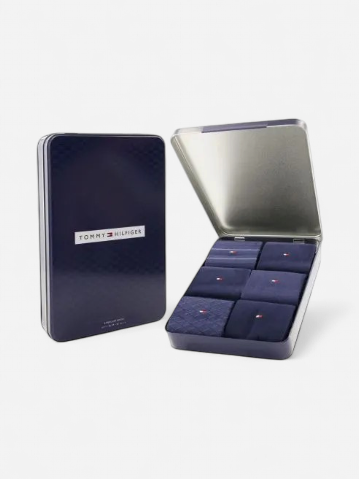 Tommy Hilfiger miesten sukat TH MEN SOCK 6P TIN GIFT BOX BIRDEYE, tummansininen - Kekäle.fi