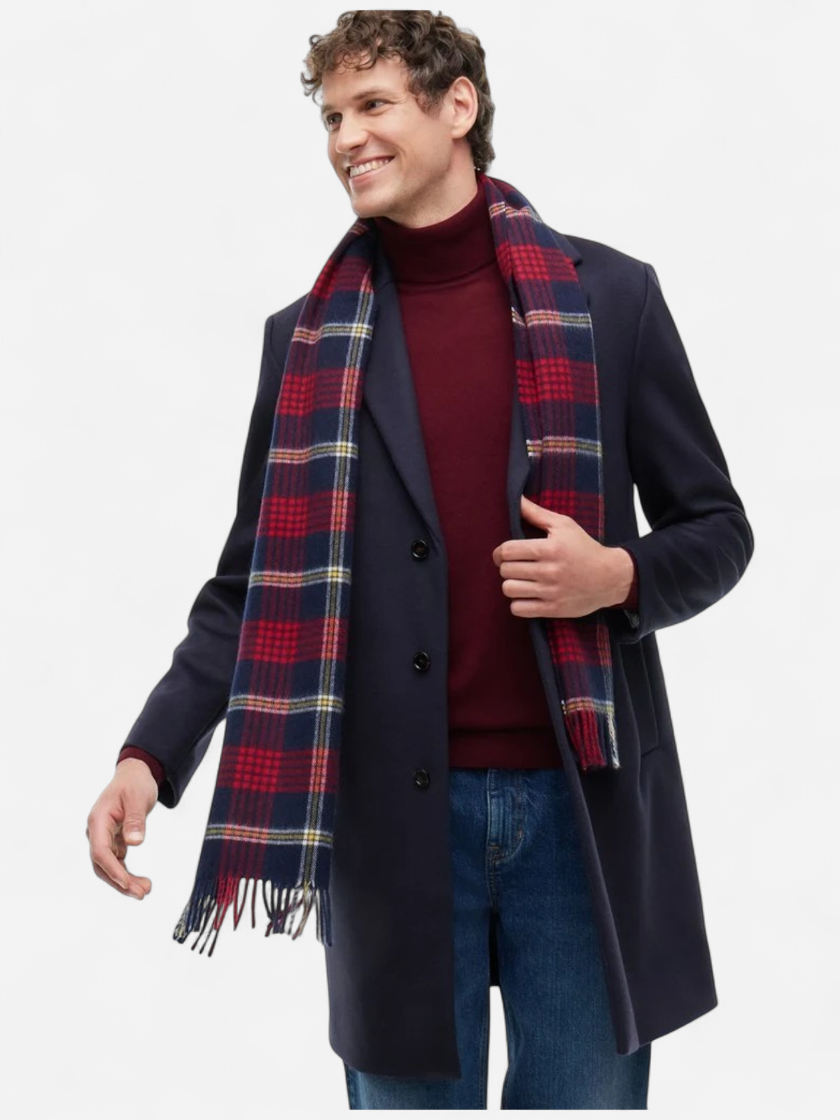 Tommy Hilfiger miesten huivi TH Wool Check Scarf, Corporate Check - Kekäle.fi