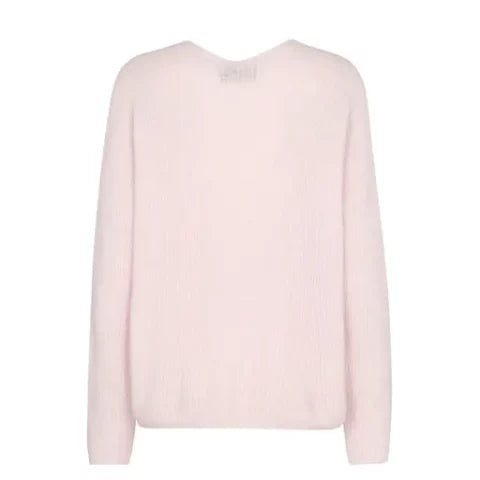 Mos Mosh naisten neulepaita Thora V-Neck Knit, Vaaleanpunainen