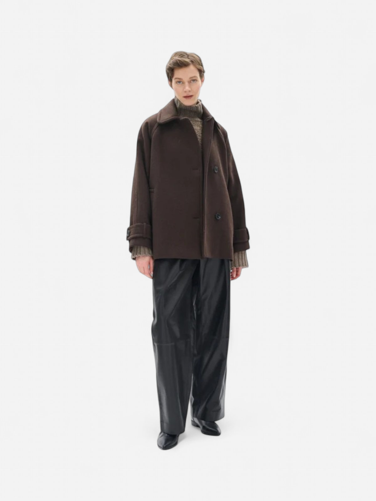 Inwear naisten villakangastakki THORAIW MINONA COAT, Chocolate Brown - Kekäle.fi