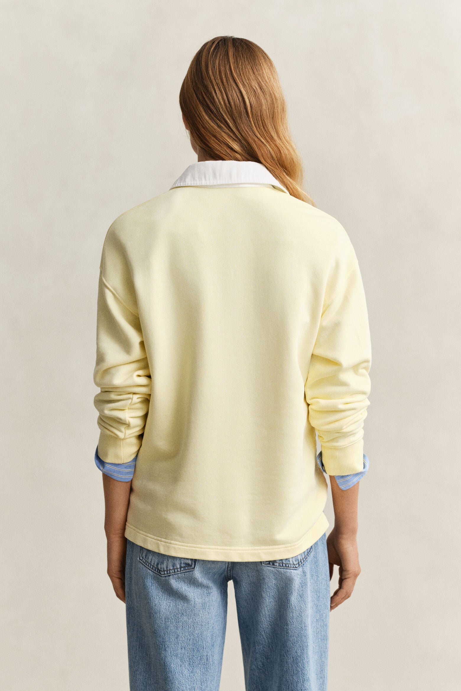 Gant naisten paita Rugger Sweatshirt, sitruunankeltainen