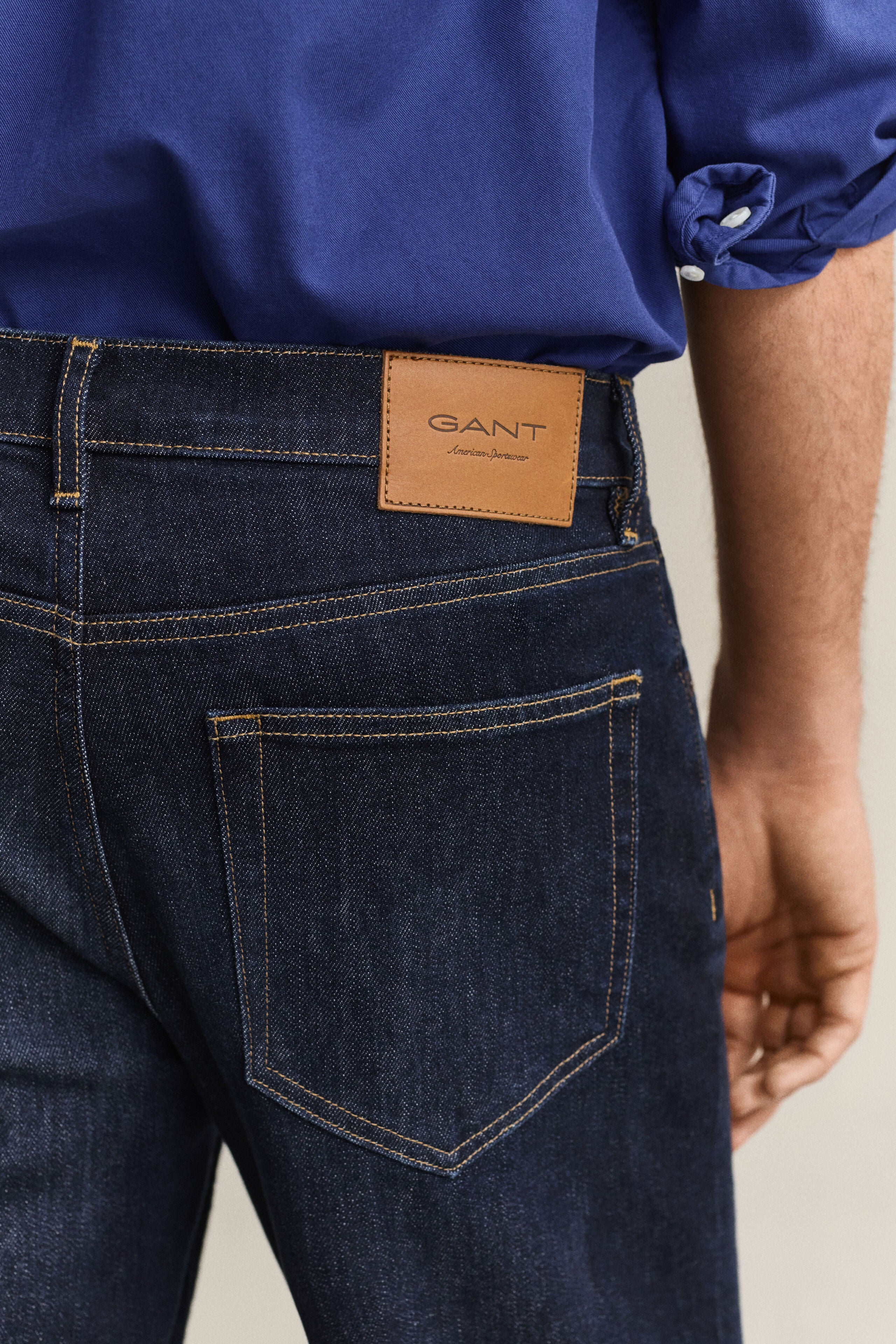 Gant miesten farkut Gant Jeans regular fit, sininen, indigo