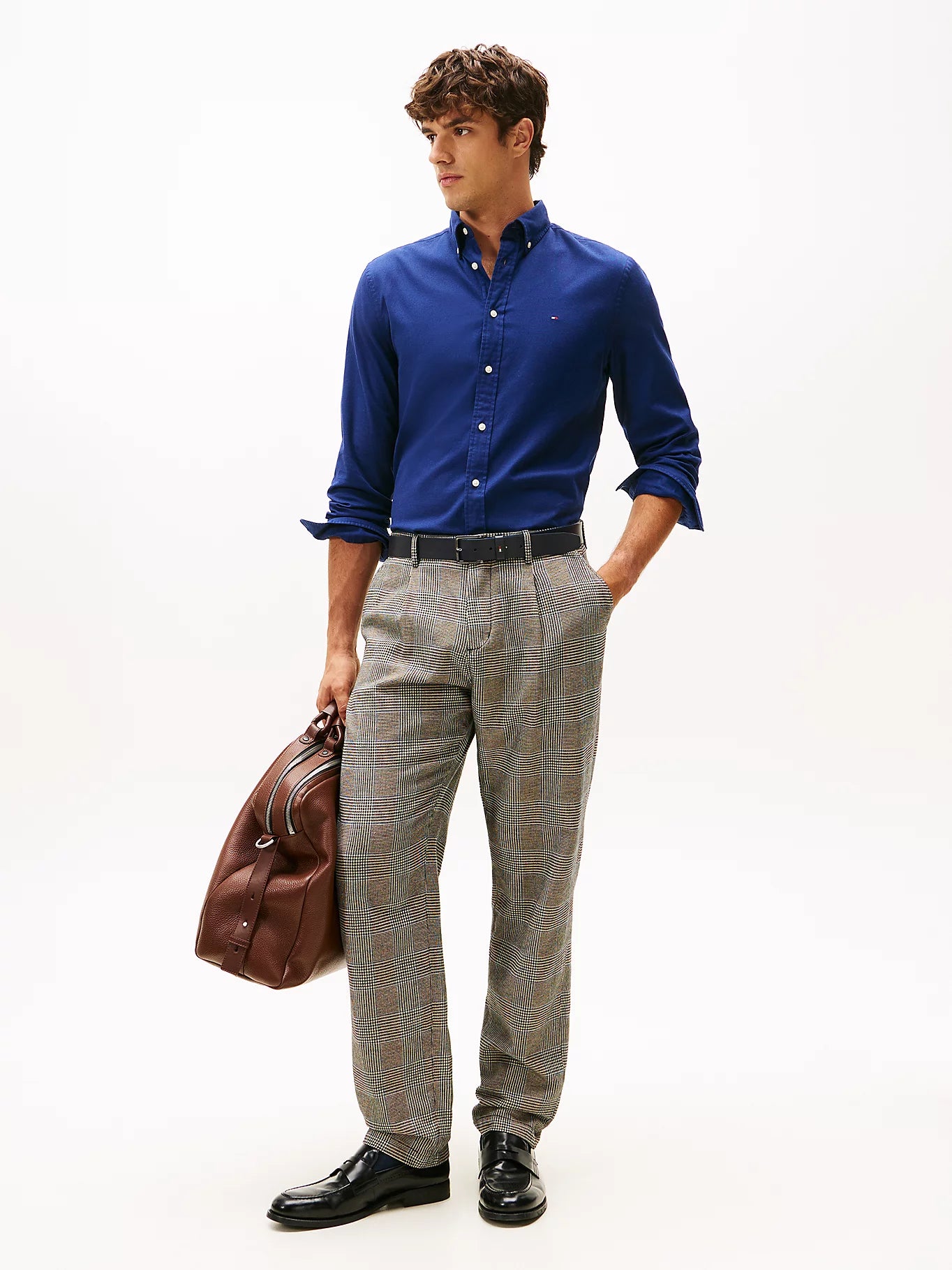 tommy-hilfiger-miesten-flanellipaita-flex-flannel-solid-rf-shirt-sininen-3