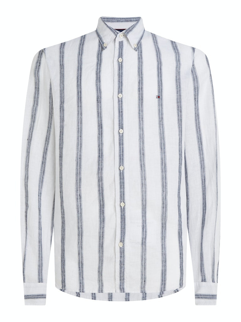 tommy-hilfiger-miesten-kauluspaita-linen-triple-stripe-shirt-raidallinen-sininen-3