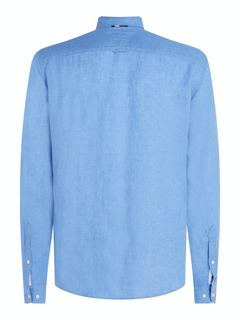 tommy-hilfiger-miesten-kauluspaita-pigment-dyed-linen-solid-keskisininen-4