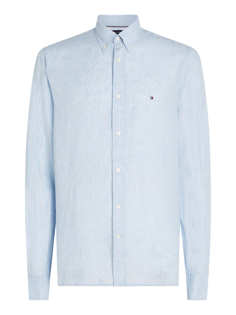 tommy-hilfiger-miesten-kauluspaita-pigment-dyed-linen-solid-keskisininen-4