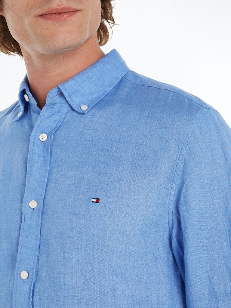 tommy-hilfiger-miesten-kauluspaita-pigment-dyed-linen-solid-keskisininen-5
