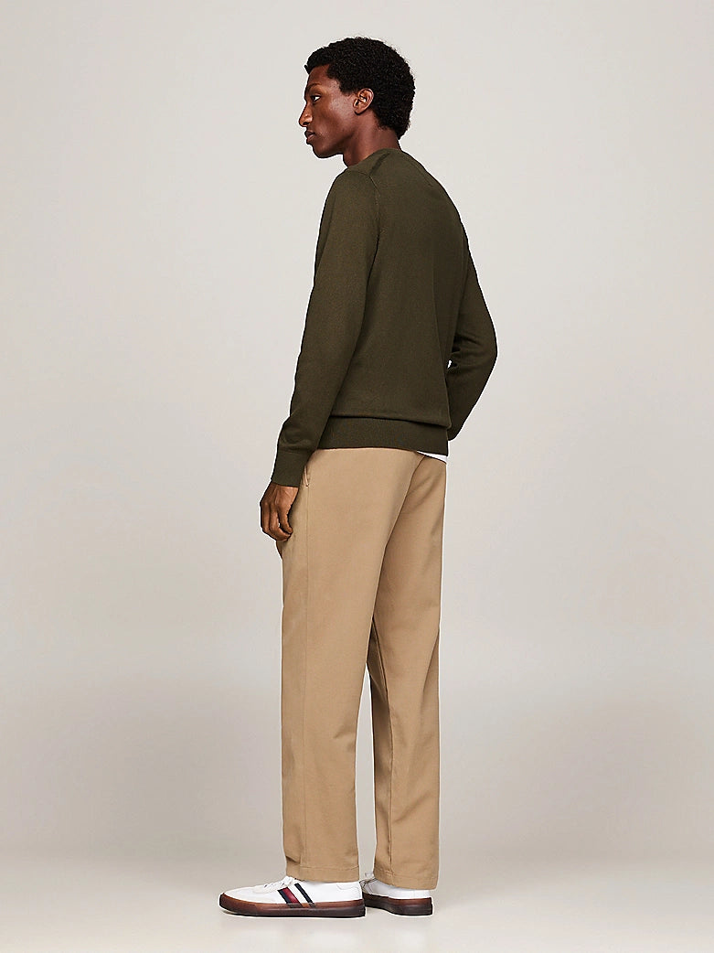 tommy-hilfiger-miesten-neule-pima-org-ctn-cashmerecrew-neck-armeijanvihrea-4