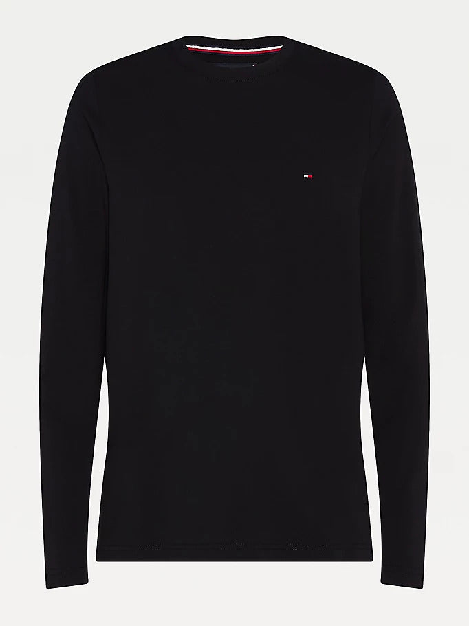 tommy-hilfiger-miesten-pitkahihainen-t-paita-stretch-slim-fit-long-sleeve-tee-musta-1