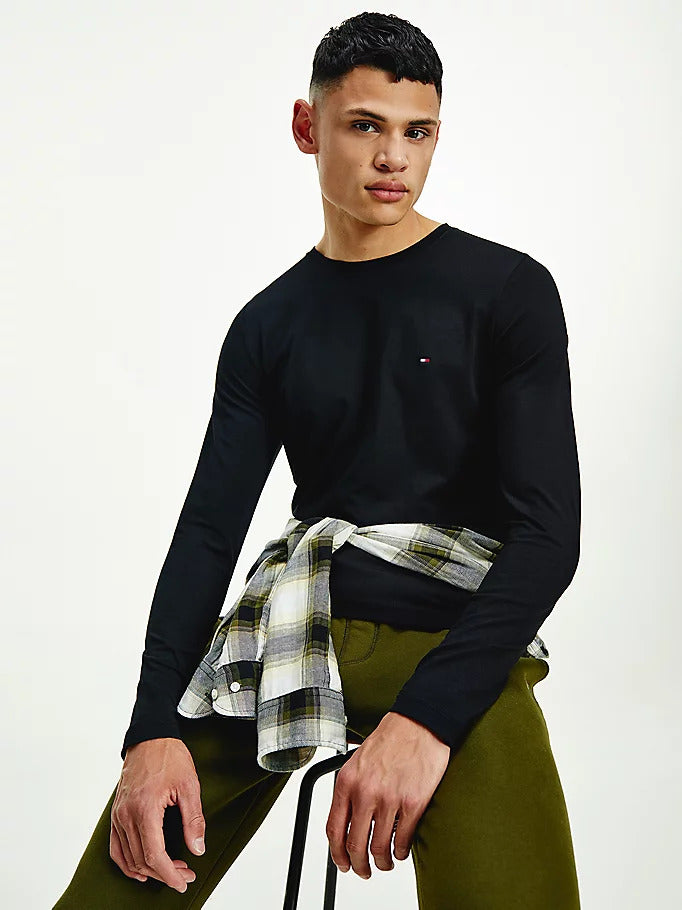 tommy-hilfiger-miesten-pitkahihainen-t-paita-stretch-slim-fit-long-sleeve-tee-musta-2