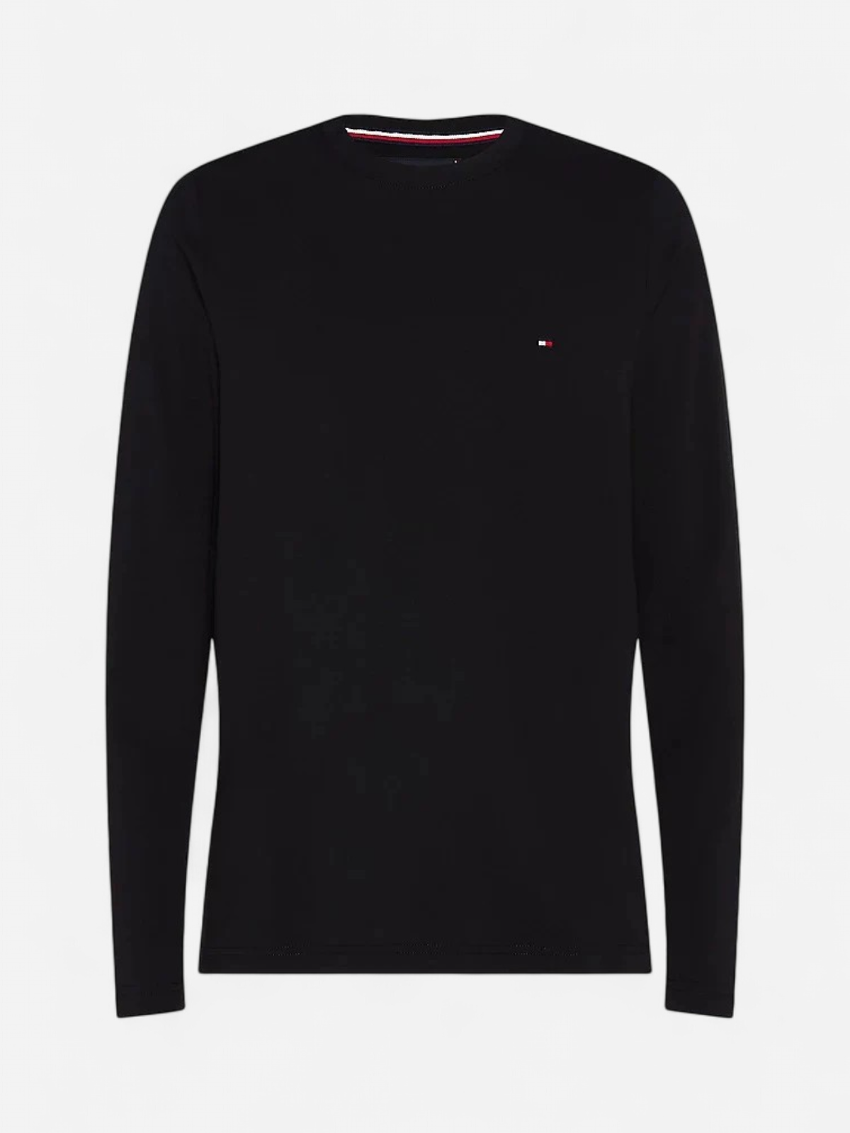 Tommy Hilfiger Miesten Pitkähihainen T-paita STRETCH SLIM FIT LONG SLEEVE TEE Musta - Kekäle.fi