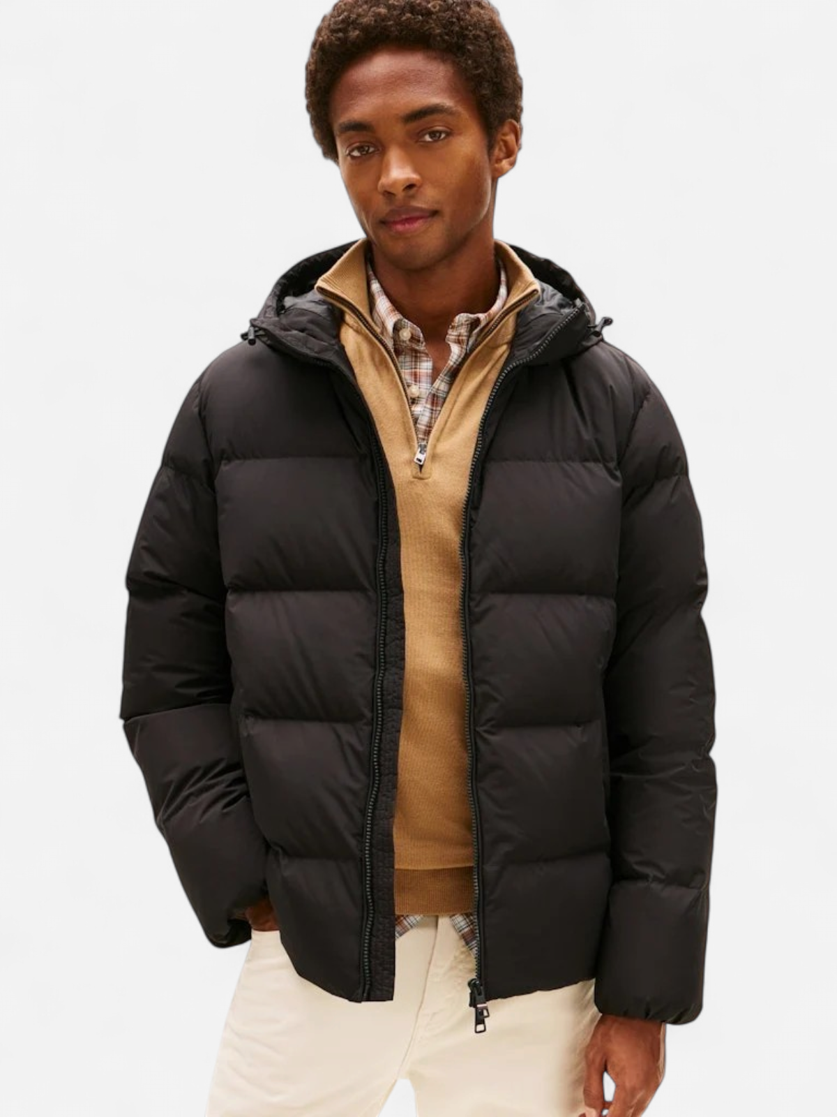 Tommy Hilfiger miesten untuvatakki, DOWN HOODED PUFFER JKT Musta - Kekäle.fi
