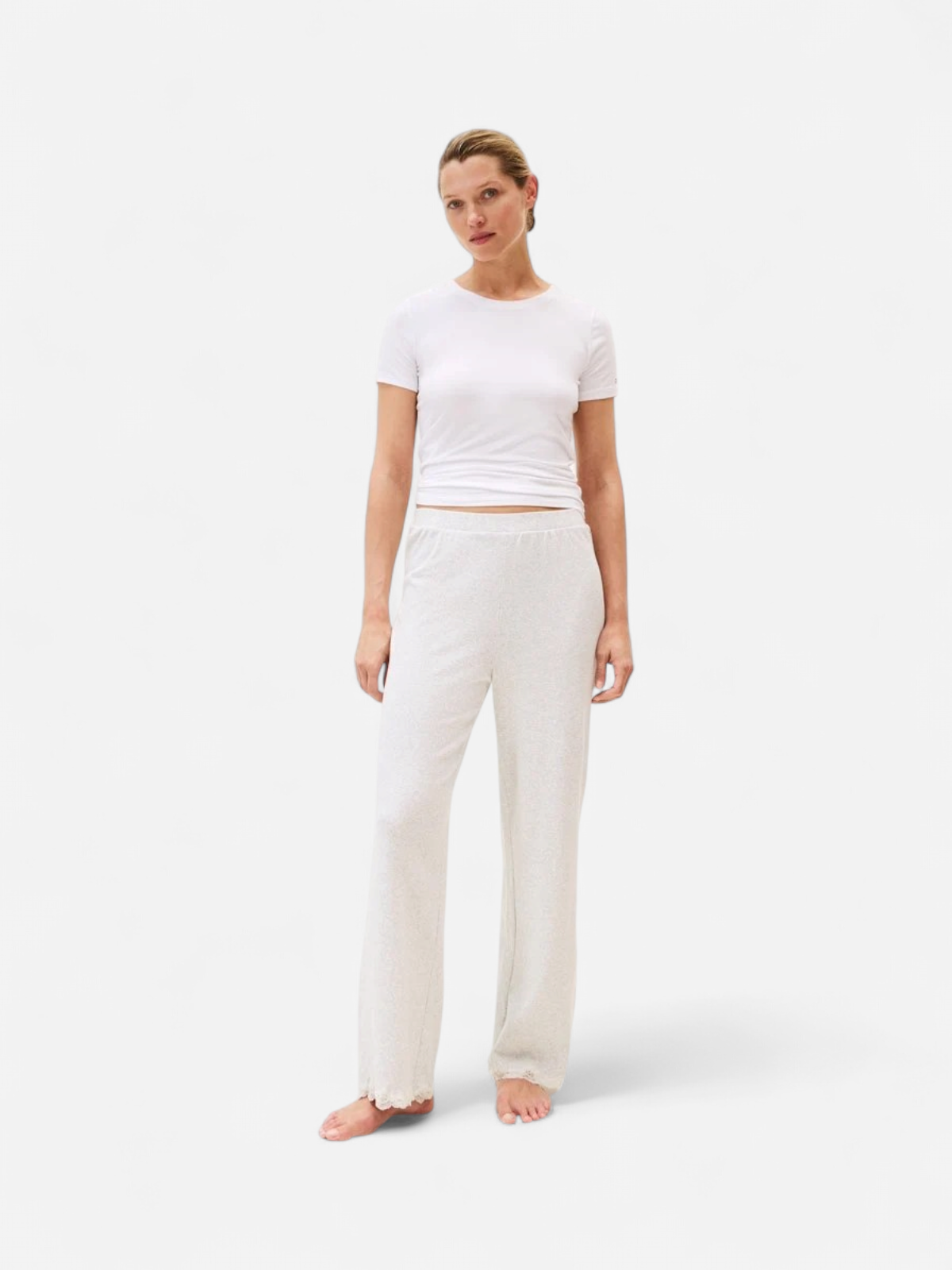 Tommy Hilfiger naisten housut, LACE PANT Vaaleanharmaa - Kekäle.fi