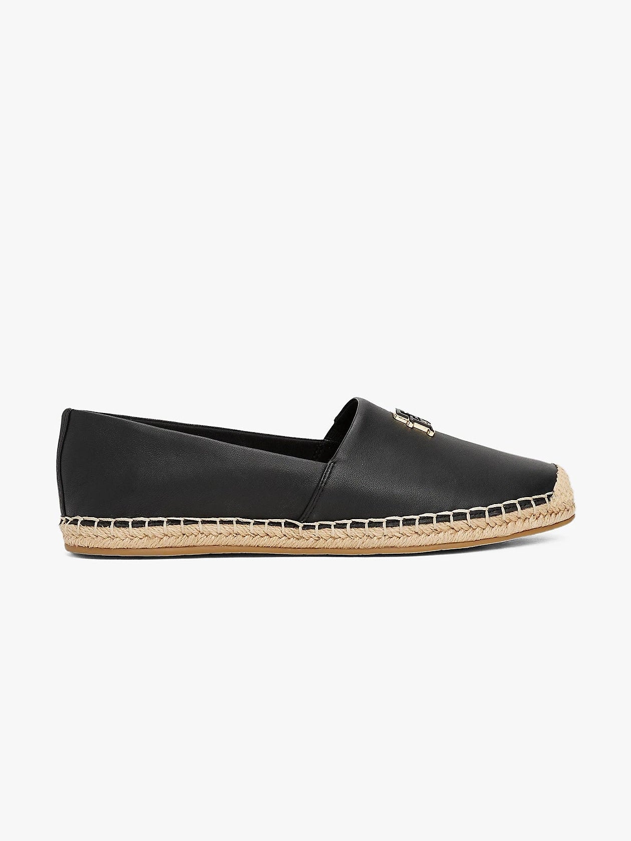 tommy-hilfiger-naisten-kengat-th-logo-leather-espadrille-musta-2
