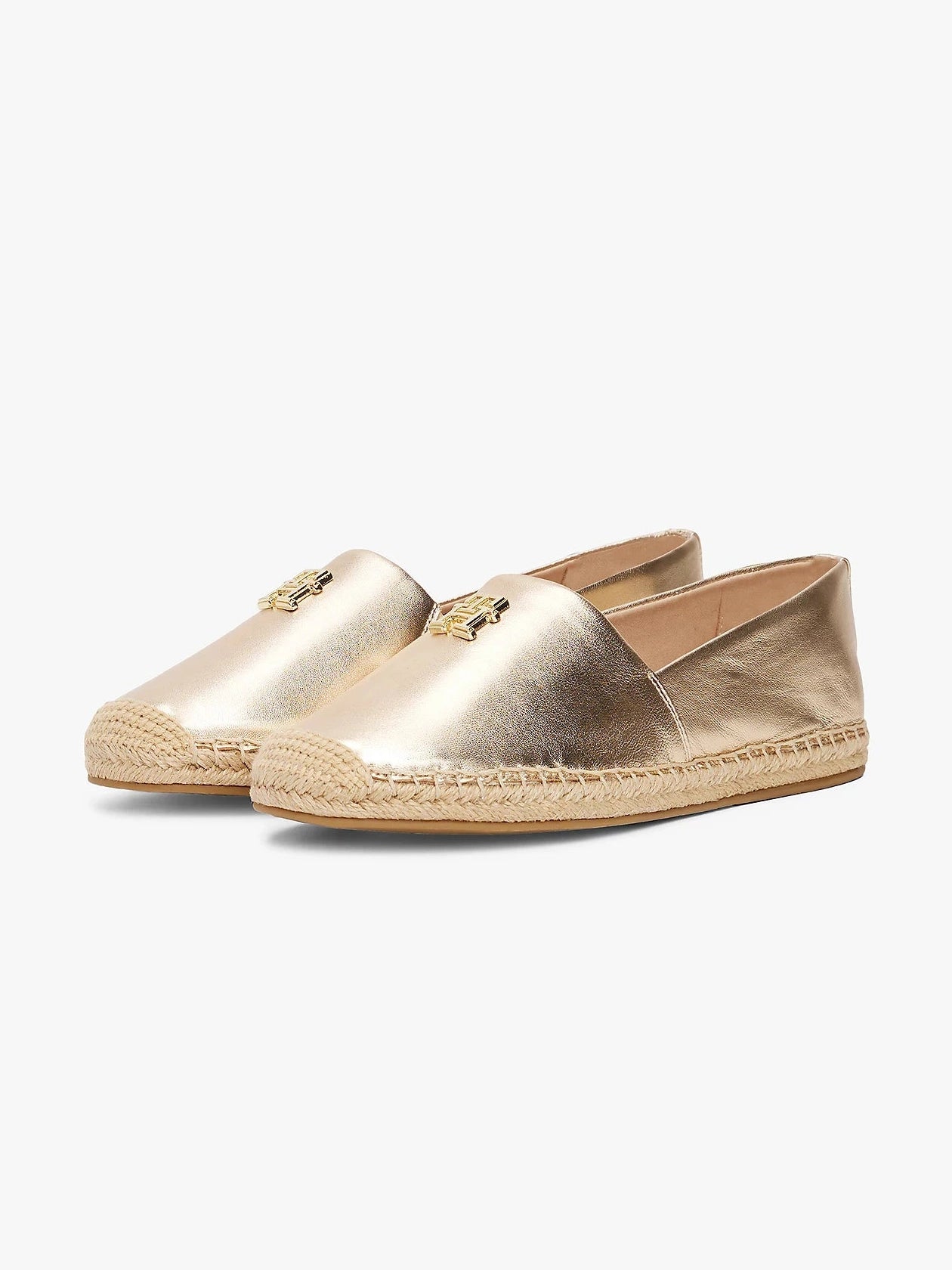 tommy-hilfiger-naisten-kengat-th-logo-metallic-leather-espadrille-kullankeltainen-1
