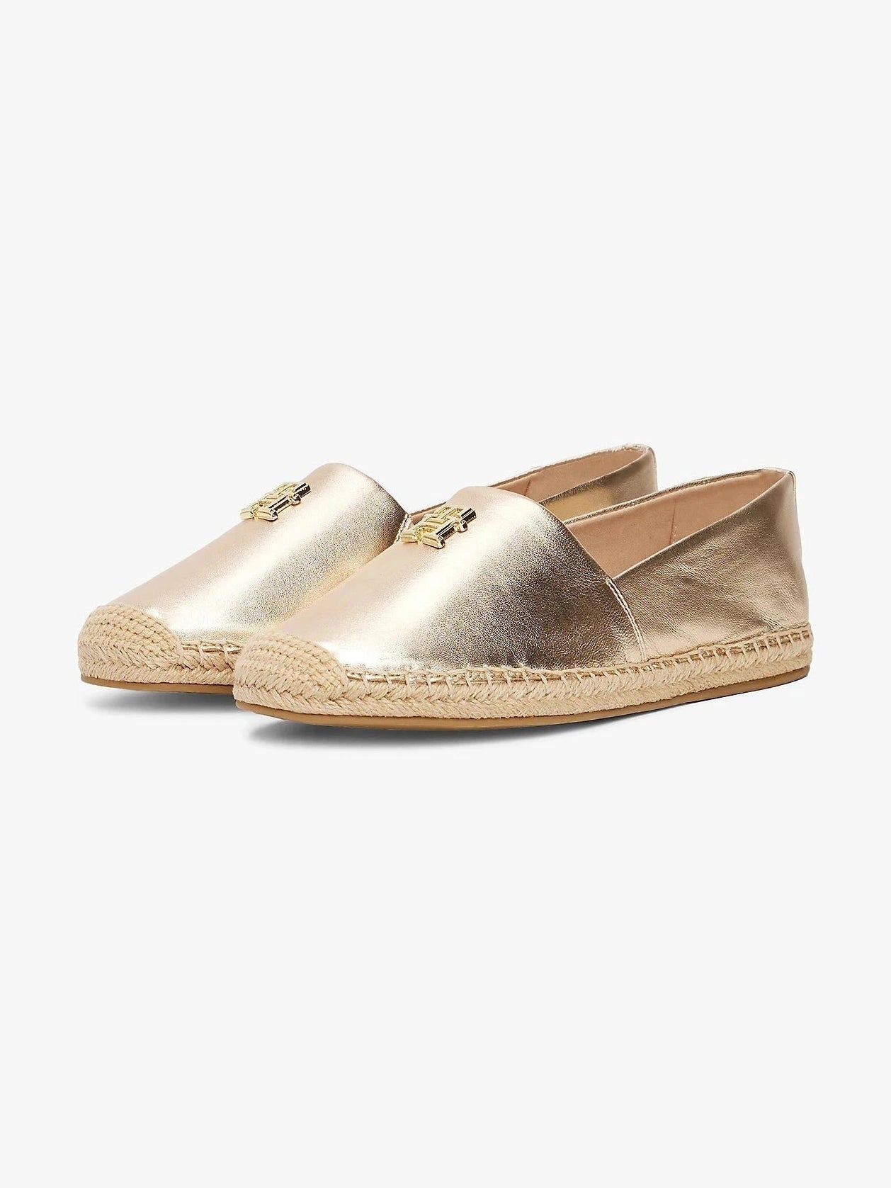 tommy-hilfiger-naisten-kengat-th-logo-metallic-leather-espadrille-kullankeltainen-1