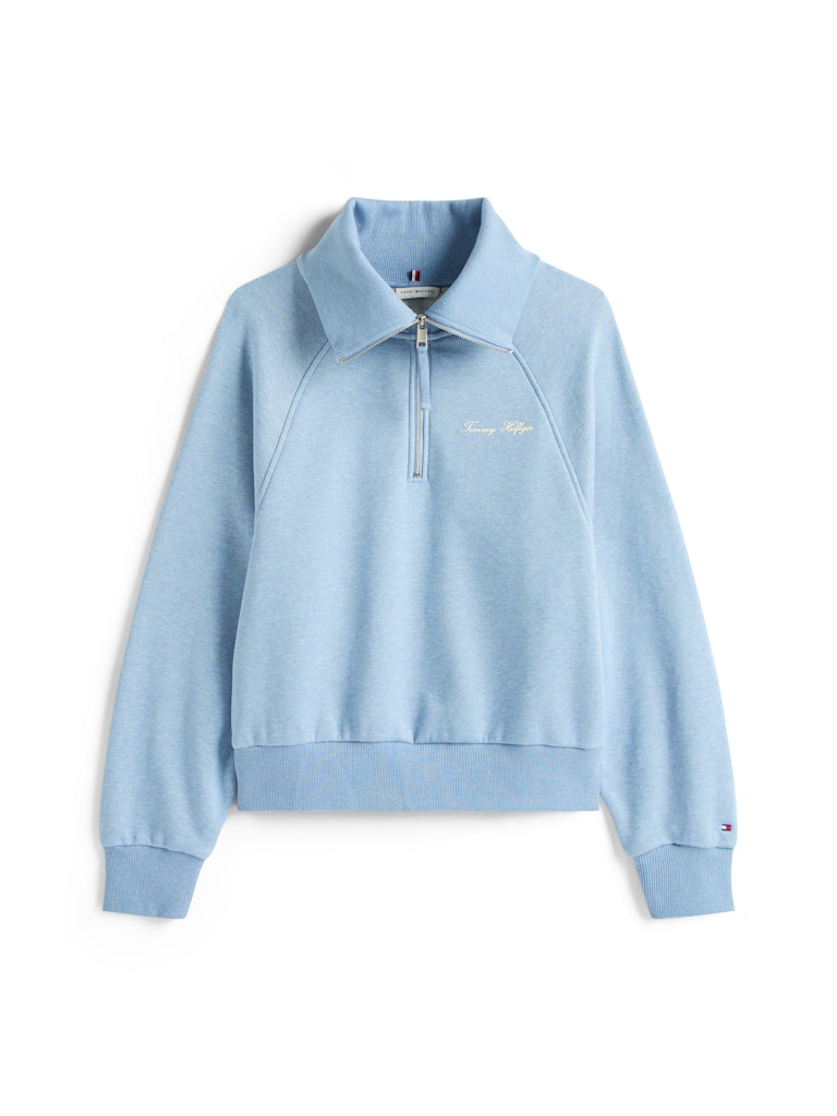 tommy-hilfiger-naisten-neule-classic-script-fleece-half-zip-vaaleansininen-4
