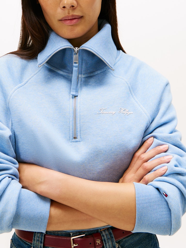 tommy-hilfiger-naisten-neule-classic-script-fleece-half-zip-vaaleansininen-5