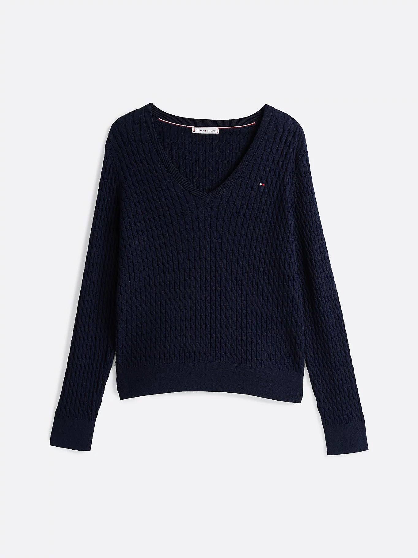 tommy-hilfiger-naisten-neule-co-cable-fine-gg-v-nk-ls-sweat-tummansininen-3