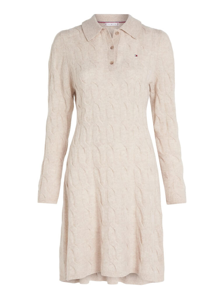 tommy-hilfiger-naisten-neulemekko-soft-wool-cable-polo-dress-luonnonvalkoinen-4
