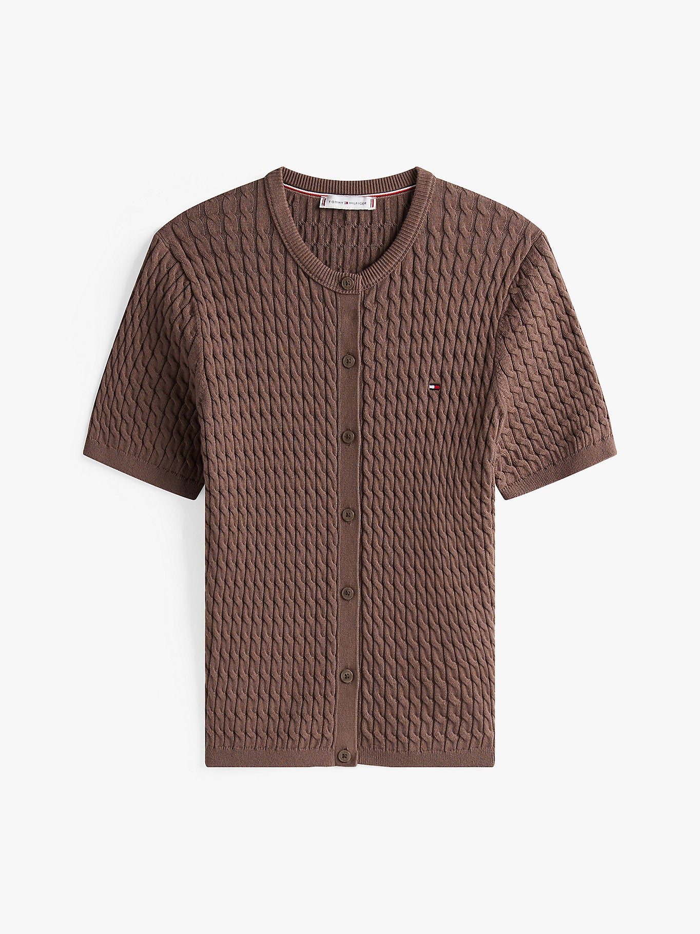 tommy-hilfiger-naisten-neuletakki-co-cable-fine-ss-c-cardigan-tummanruskea-5
