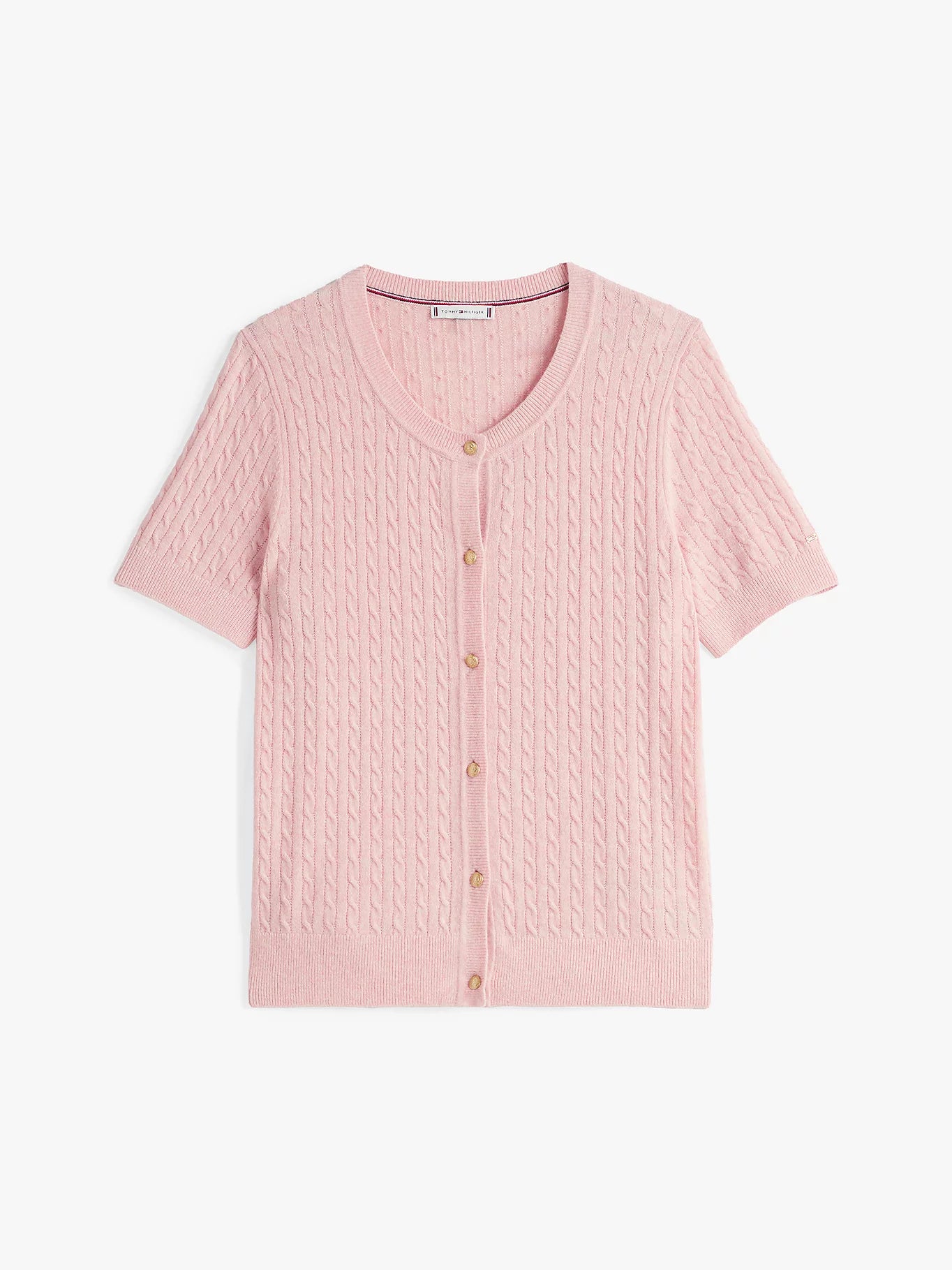 tommy-hilfiger-naisten-neuletakki-mini-cable-c-nk-cardi-ss-vaaleanpunainen-3