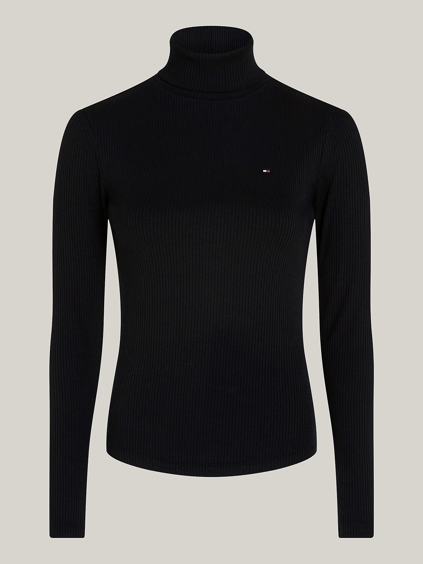 tommy-hilfiger-naisten-poolopaita-slim-5x2-rib-roll-nk-ls-musta-5