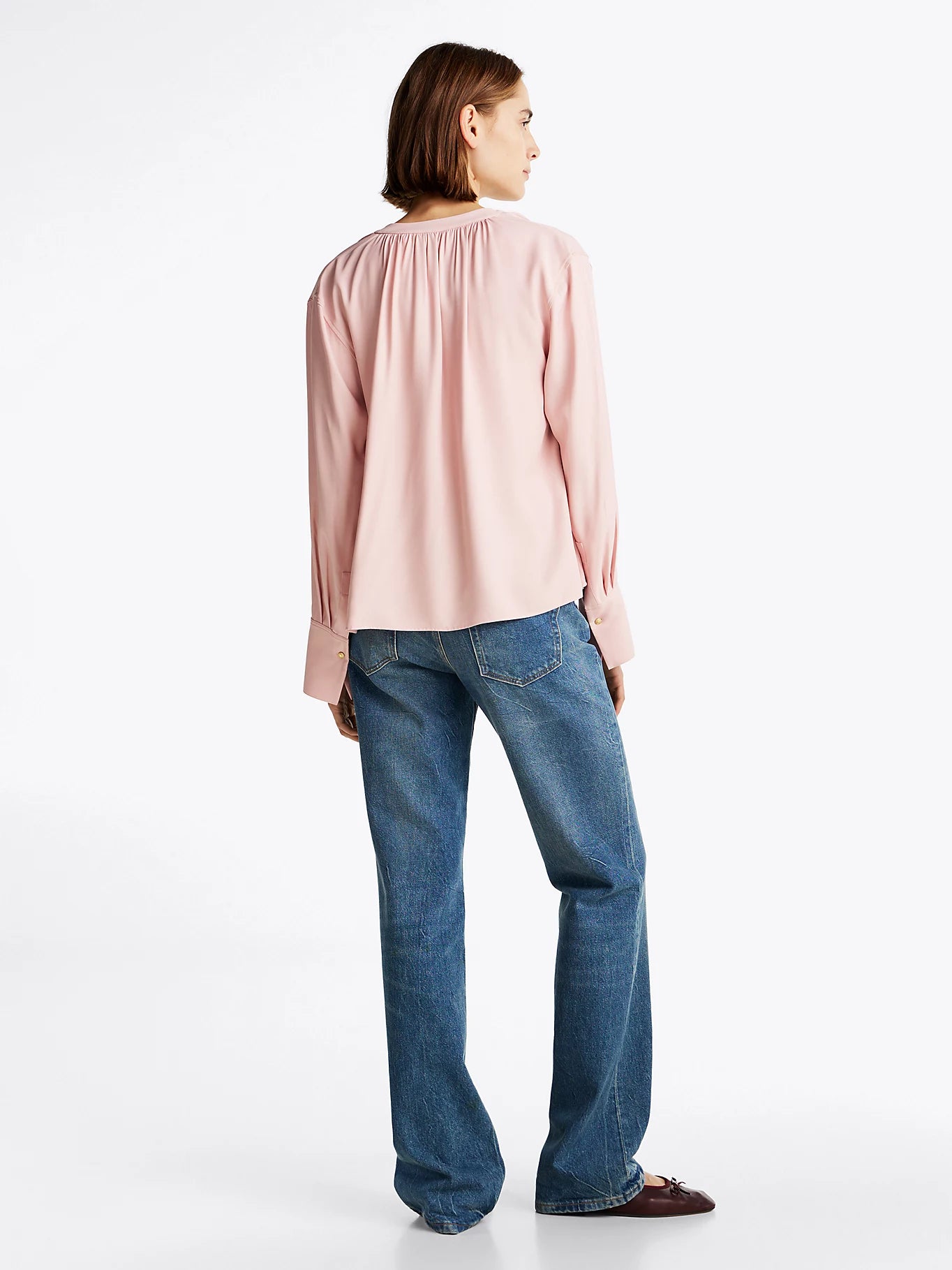 tommy-hilfiger-naisten-pusero-soft-vis-v-neck-ls-blouse-vaaleanpunainen-2