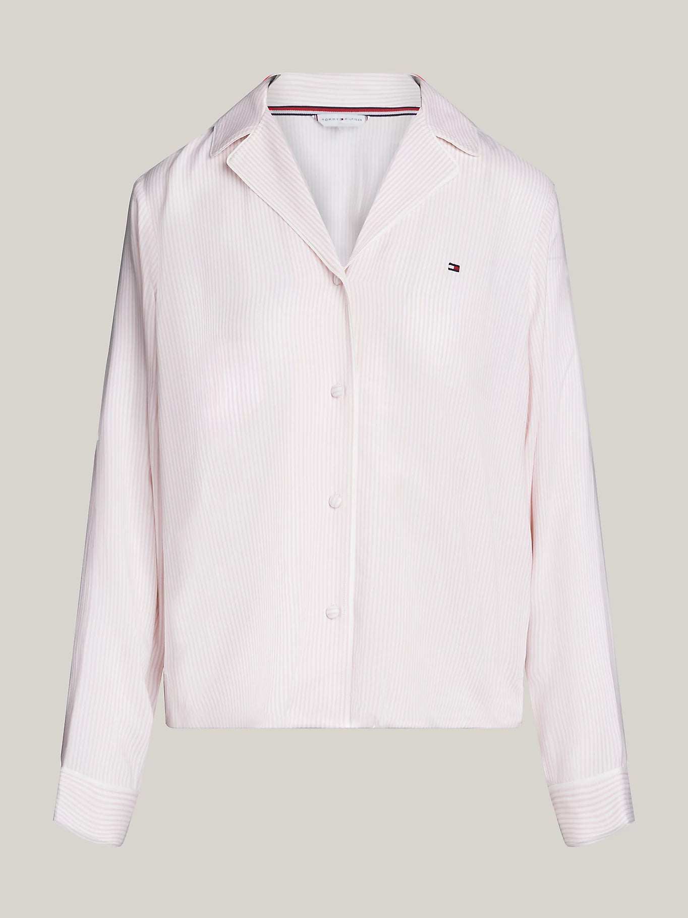 tommy-hilfiger-naisten-pyjamapaita-th-ls-print-viscose-shirt-raidallinen-vaaleanpunainen-4