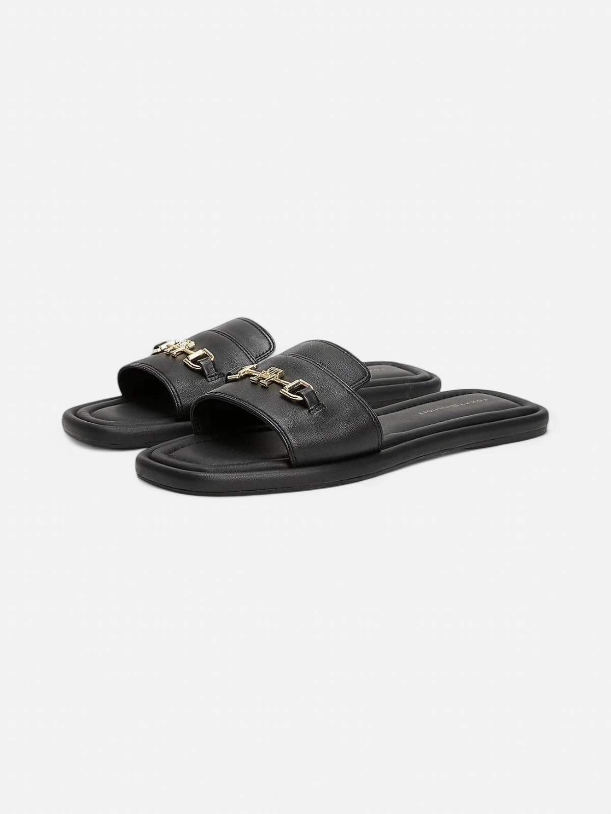 Tommy Hilfiger naisten sandaalit, LEATHER HORSEBIT MULE Musta - Kekäle.fi