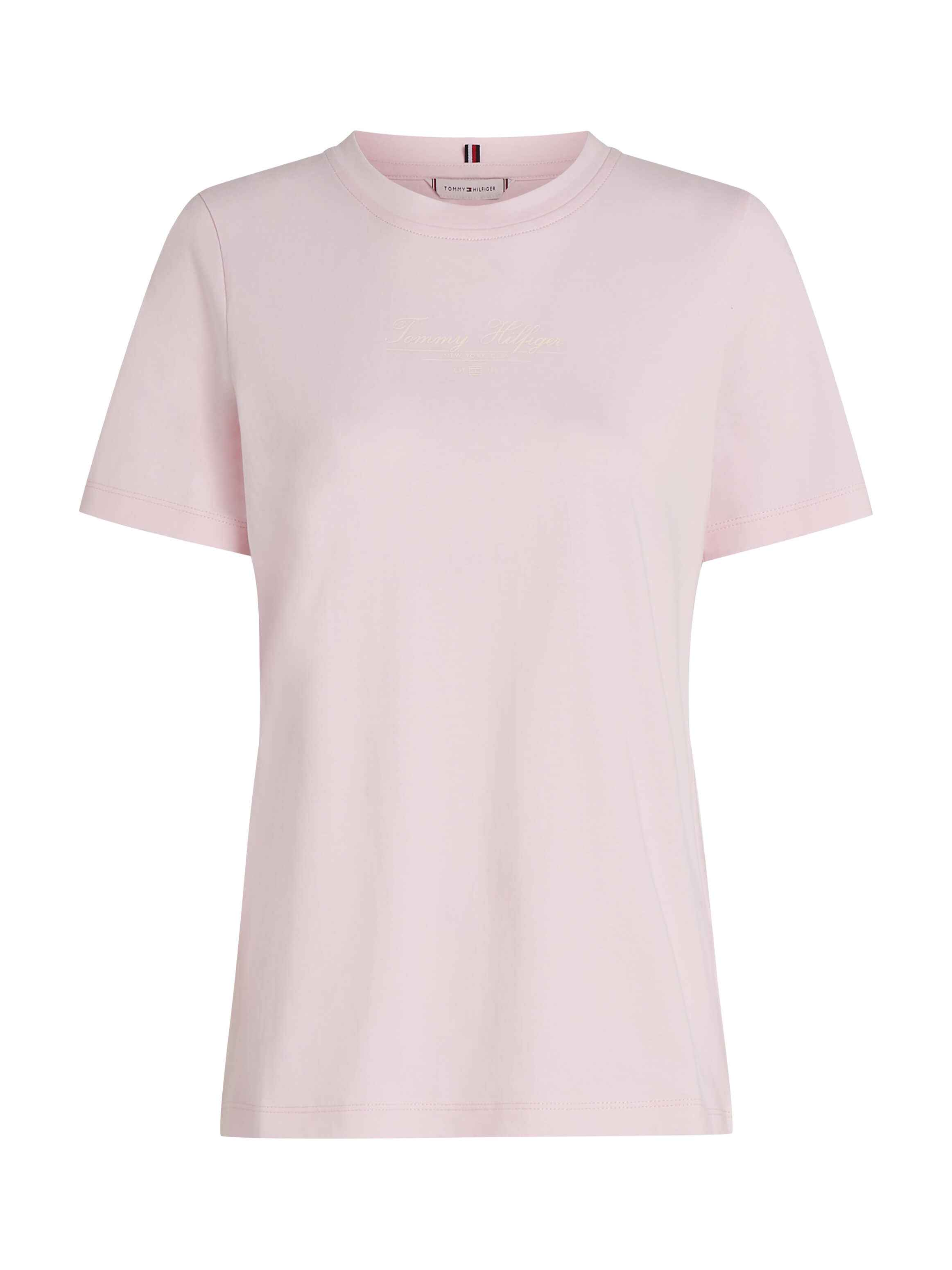 tommy-hilfiger-naisten-t-paita-k-reg-script-c-nk-tee-ss-vaaleanpunainen-3