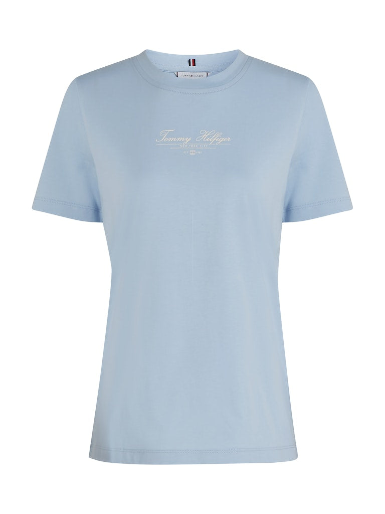 tommy-hilfiger-naisten-t-paita-k-reg-script-c-nk-tee-ss-vaaleansininen-5