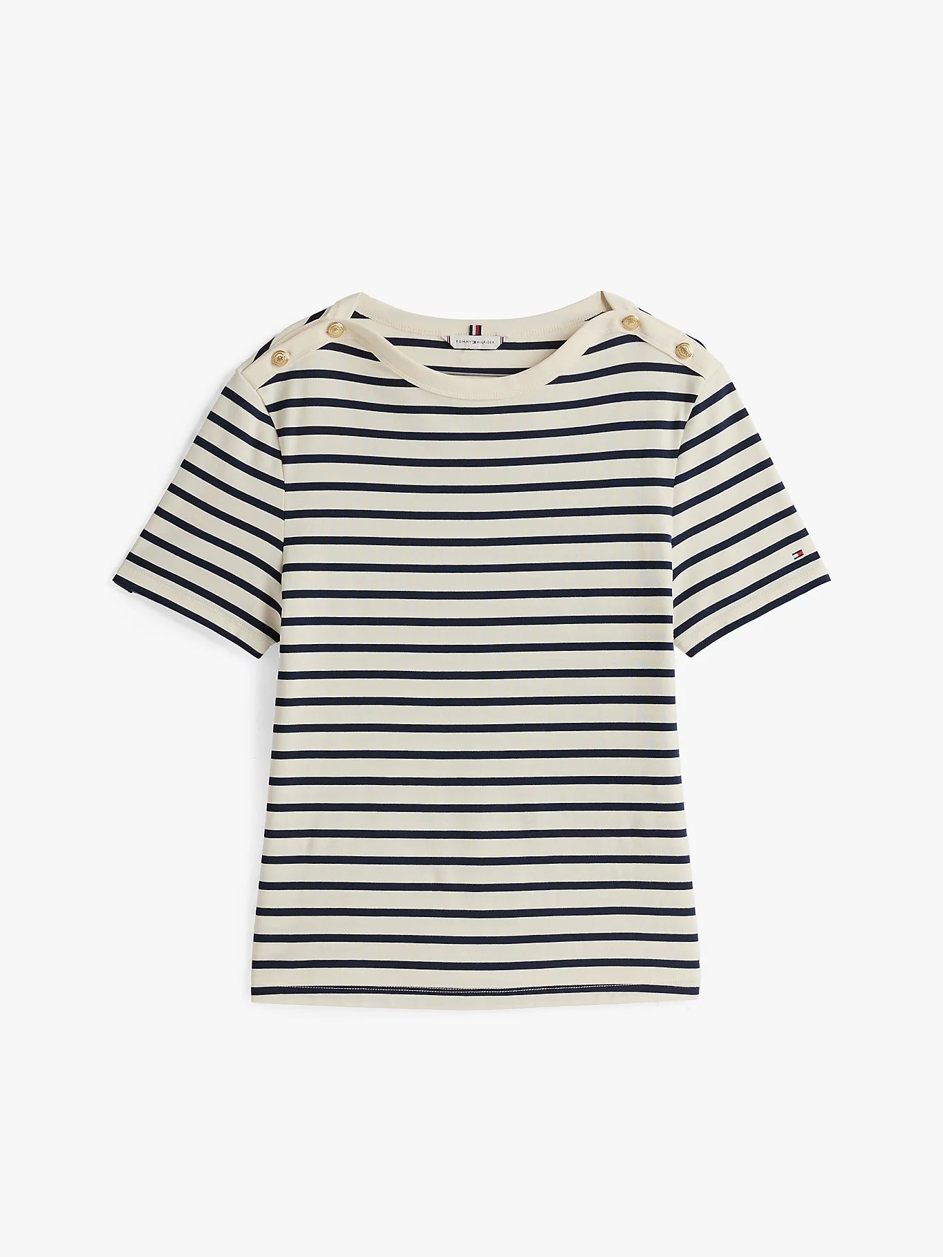 tommy-hilfiger-naisten-t-paita-reg-stripe-gold-btn-c-nk-ss-raidallinen-valkoinen-3