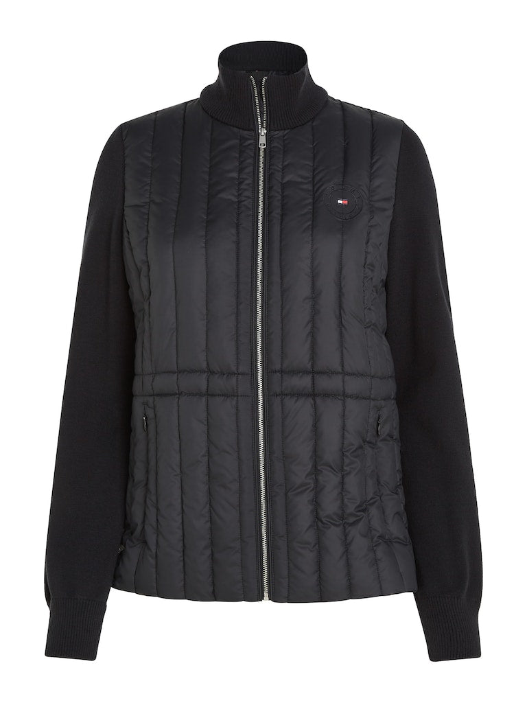 tommy-hilfiger-naisten-takki-lw-padded-knit-mix-jacket-musta-3