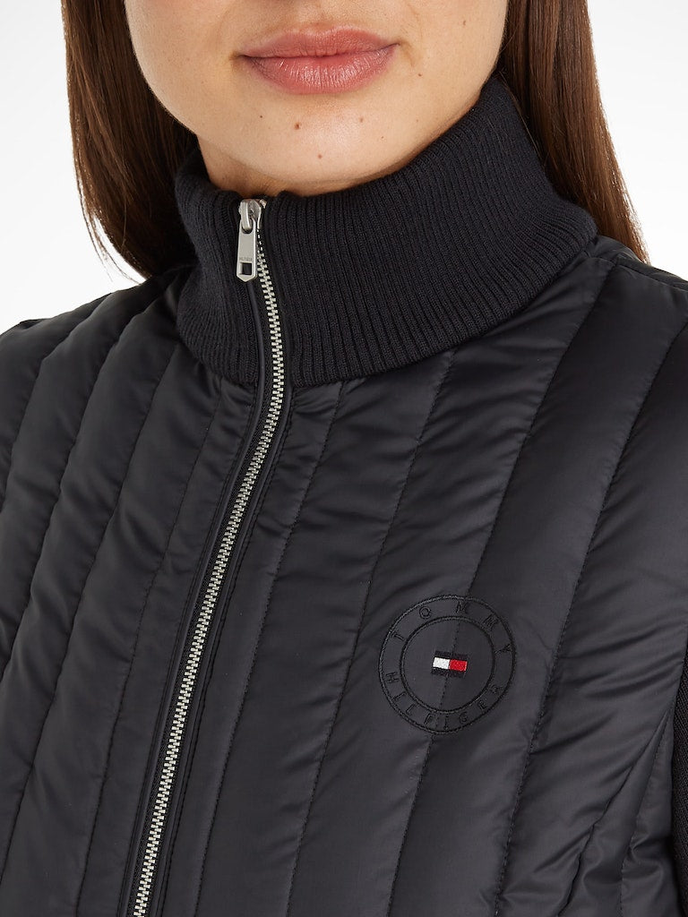tommy-hilfiger-naisten-takki-lw-padded-knit-mix-jacket-musta-5