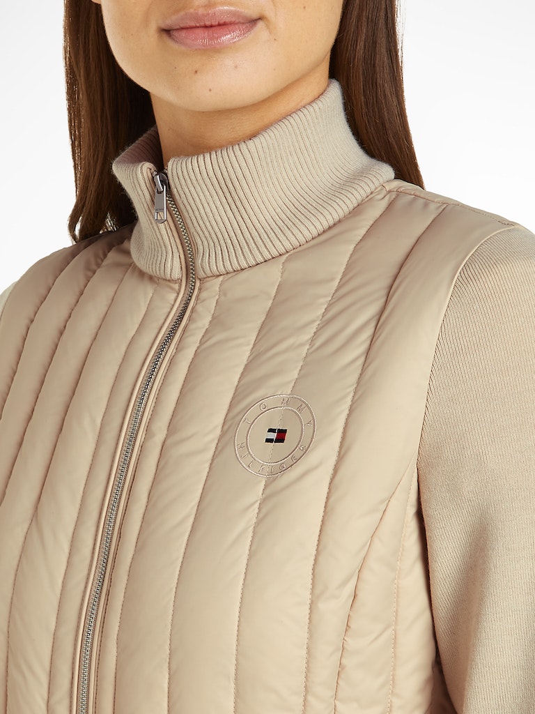 tommy-hilfiger-naisten-takki-lw-padded-knit-mix-jacket-vaalea-beige-4