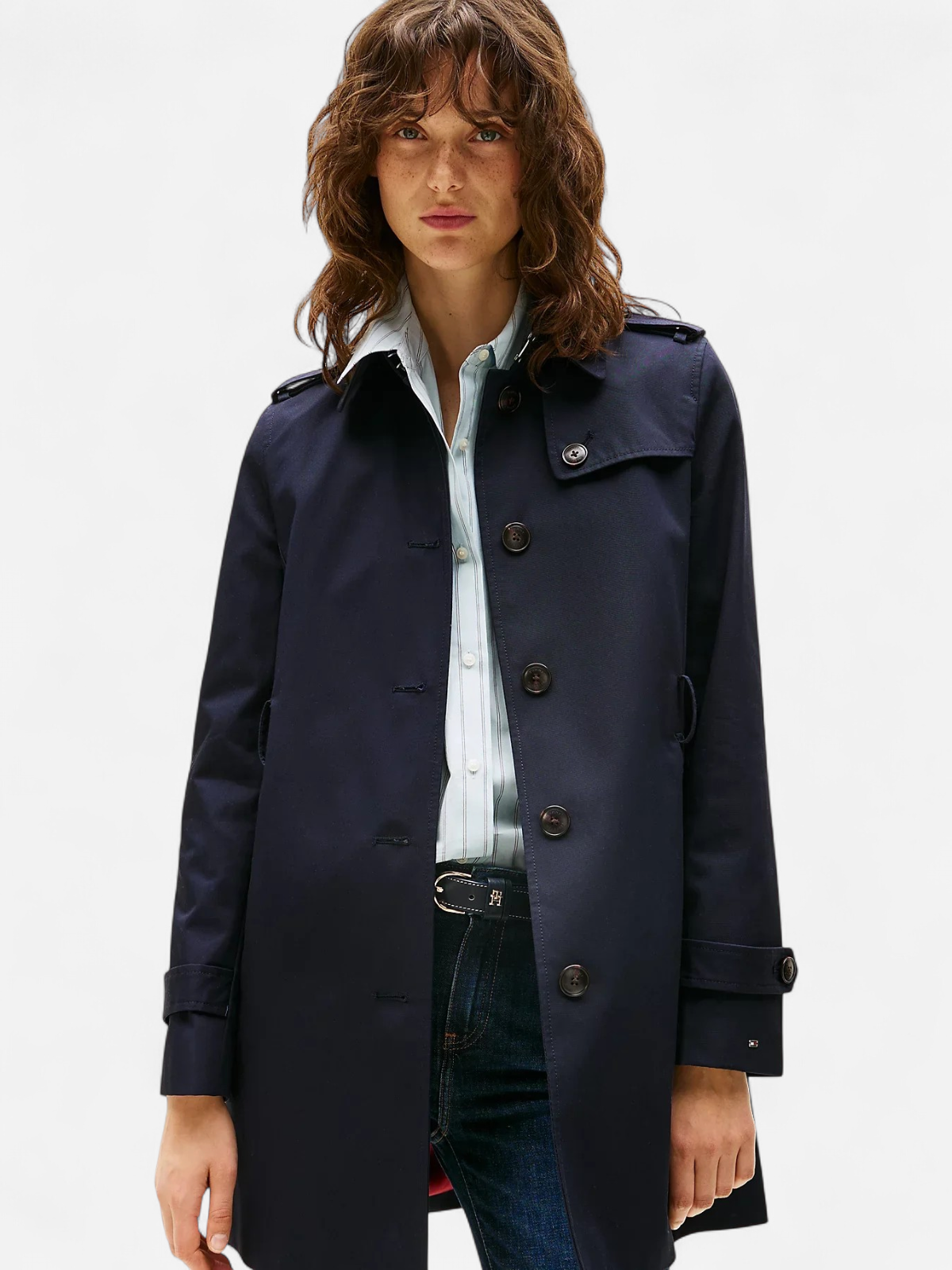 Tommy Hilfiger naisten trenssitakki, HERITAGE SINGLE BREASTED TRENCH Tummansininen - Kekäle.fi