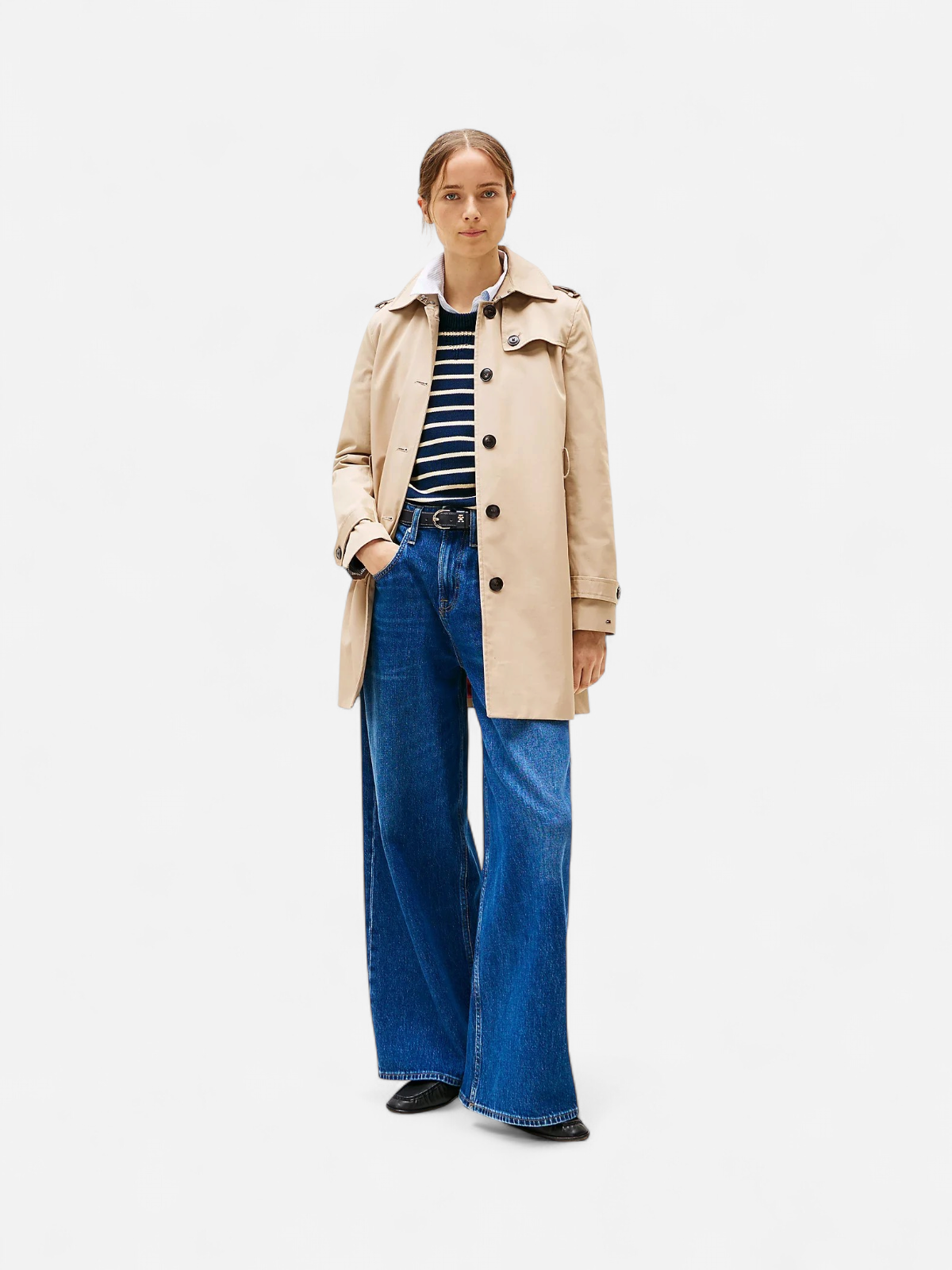 Tommy Hilfiger naisten trenssitakki, HERITAGE SINGLE BREASTED TRENCH Vaalea Beige - Kekäle.fi
