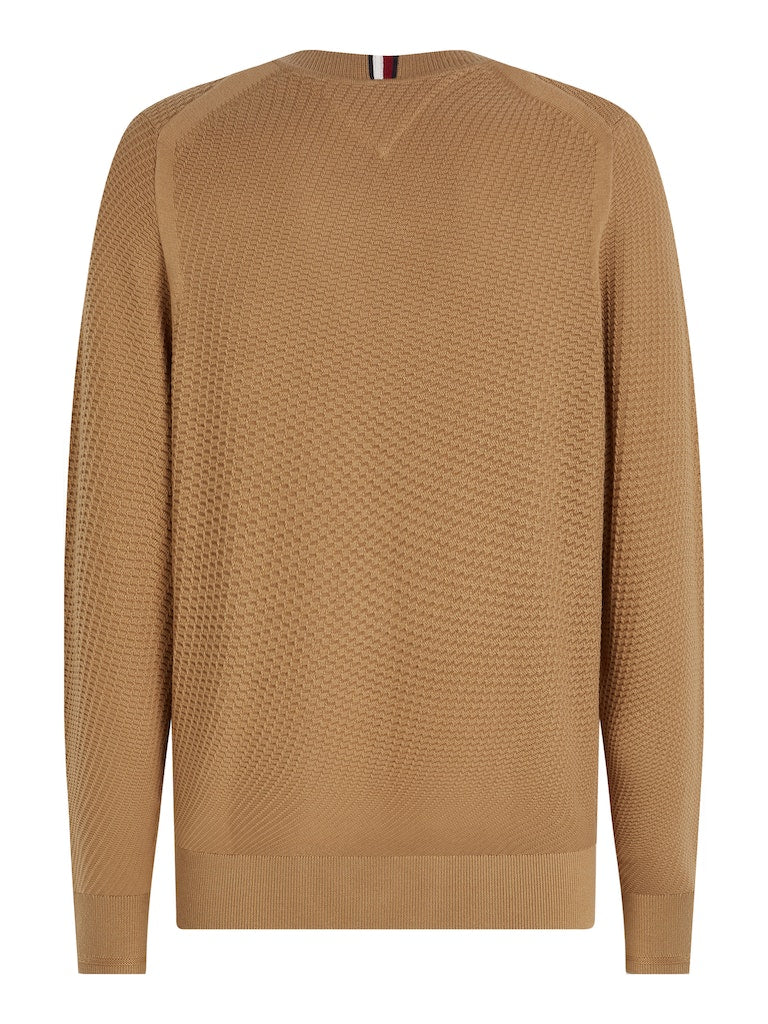 tommy-hilfiger-neule-rectangular-structure-crew-nk-beige-4