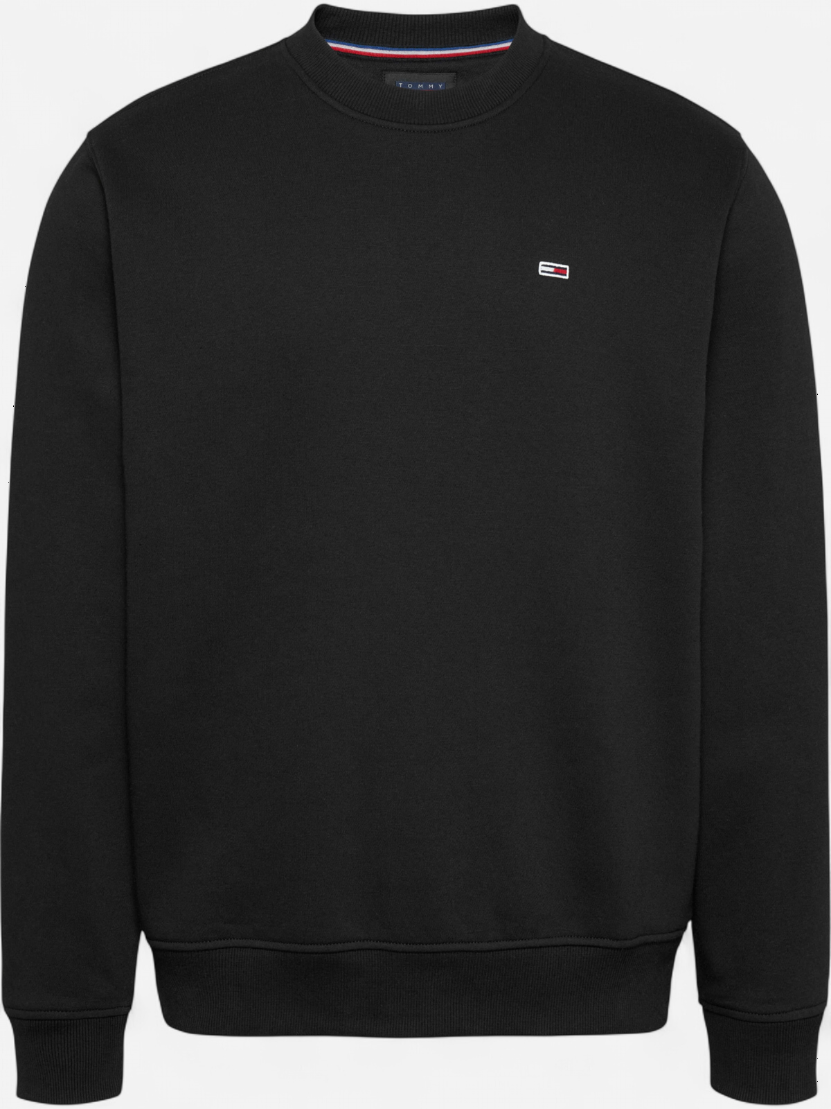 Tommy Jeans Miesten Collegepaita, REG S FLAG CREW Musta - Kekäle.fi