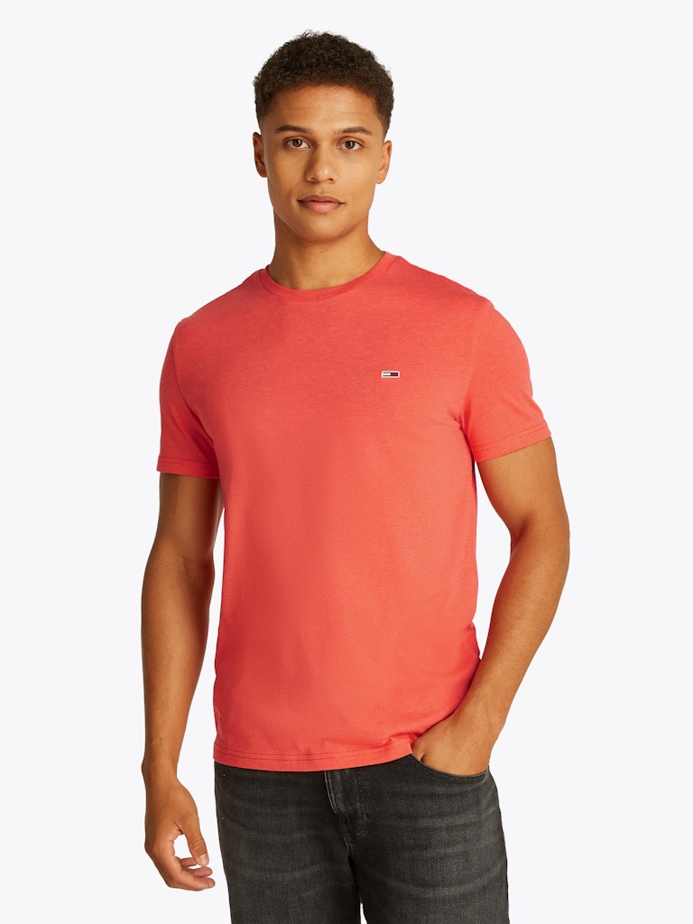 tommy-jeans-miesten-t-paita-slim-jaspe-tee-oranssi-1