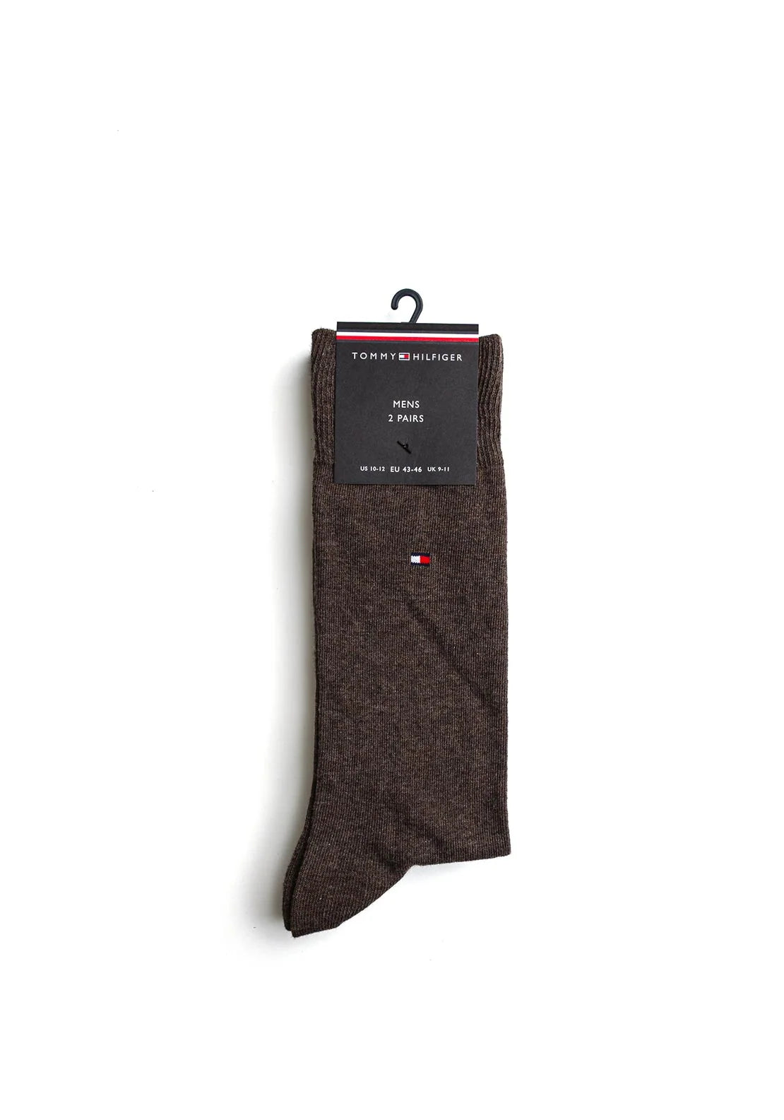 Tommy Hilfiger miesten sukat 2-Pack Socks, Oak Brown