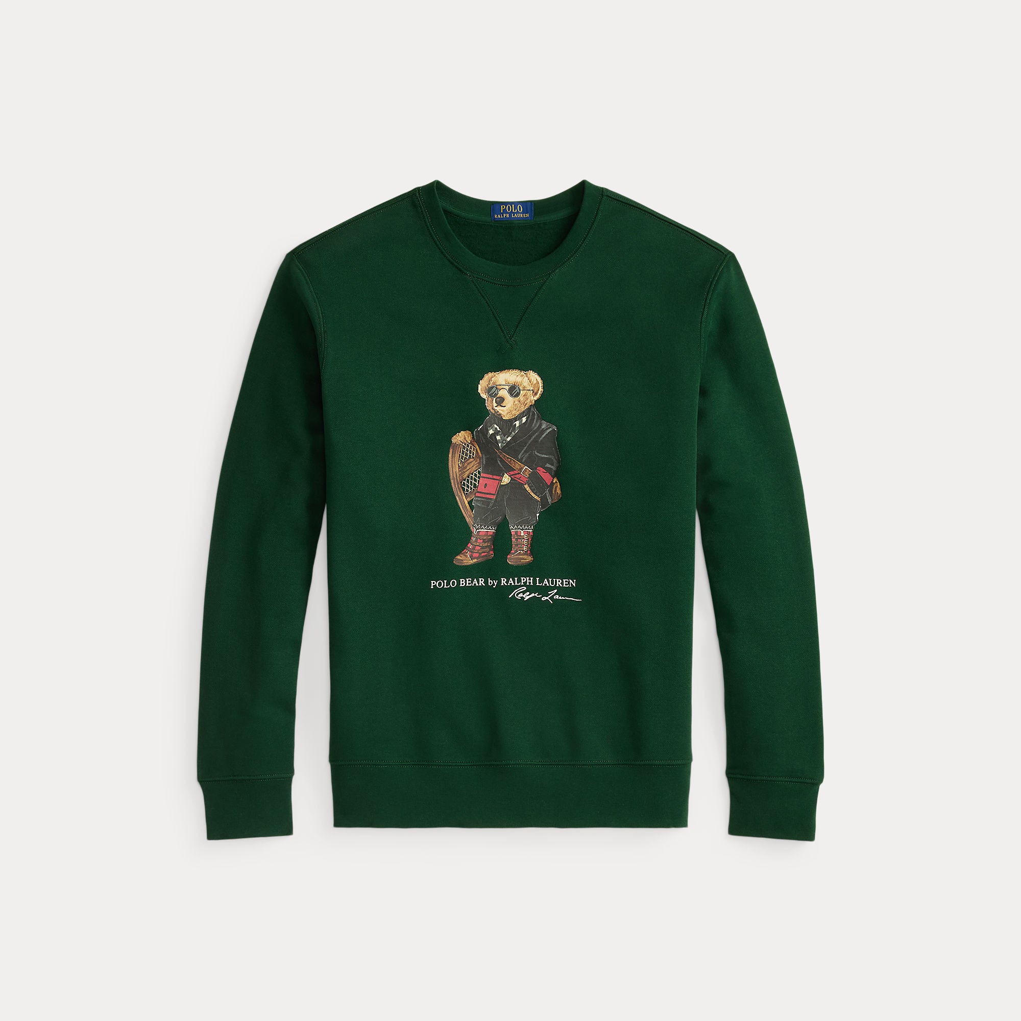 Polo Ralph Lauren miesten collegepaita Long Sleeve Polo Bear Fleece Sweatshirt, tummanvihreä