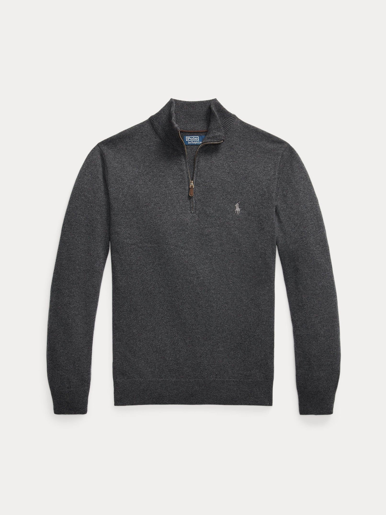 Polo Ralph Lauren Miesten Neulepusero LS HZ PP-LONG SLEEVE-PULLOVER, tummanharmaa